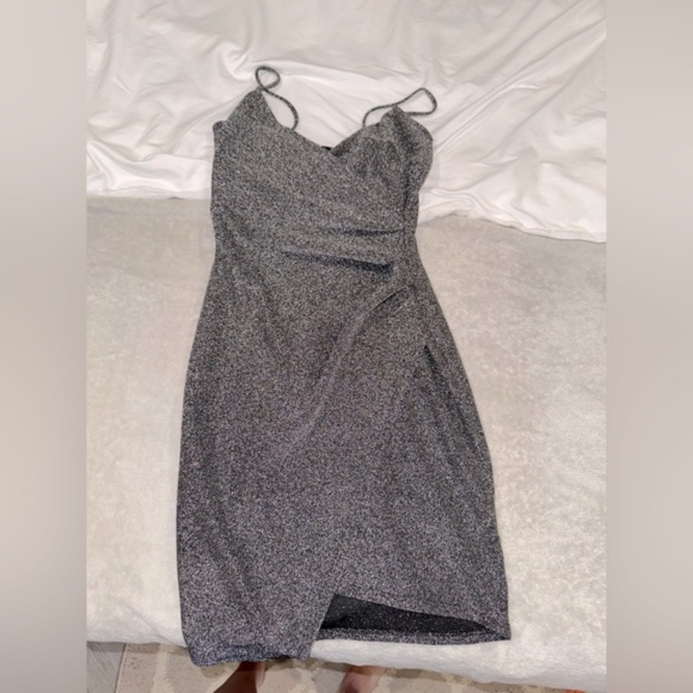 Windsor Gray Spaghetti Strap Bodycon Mini Dress